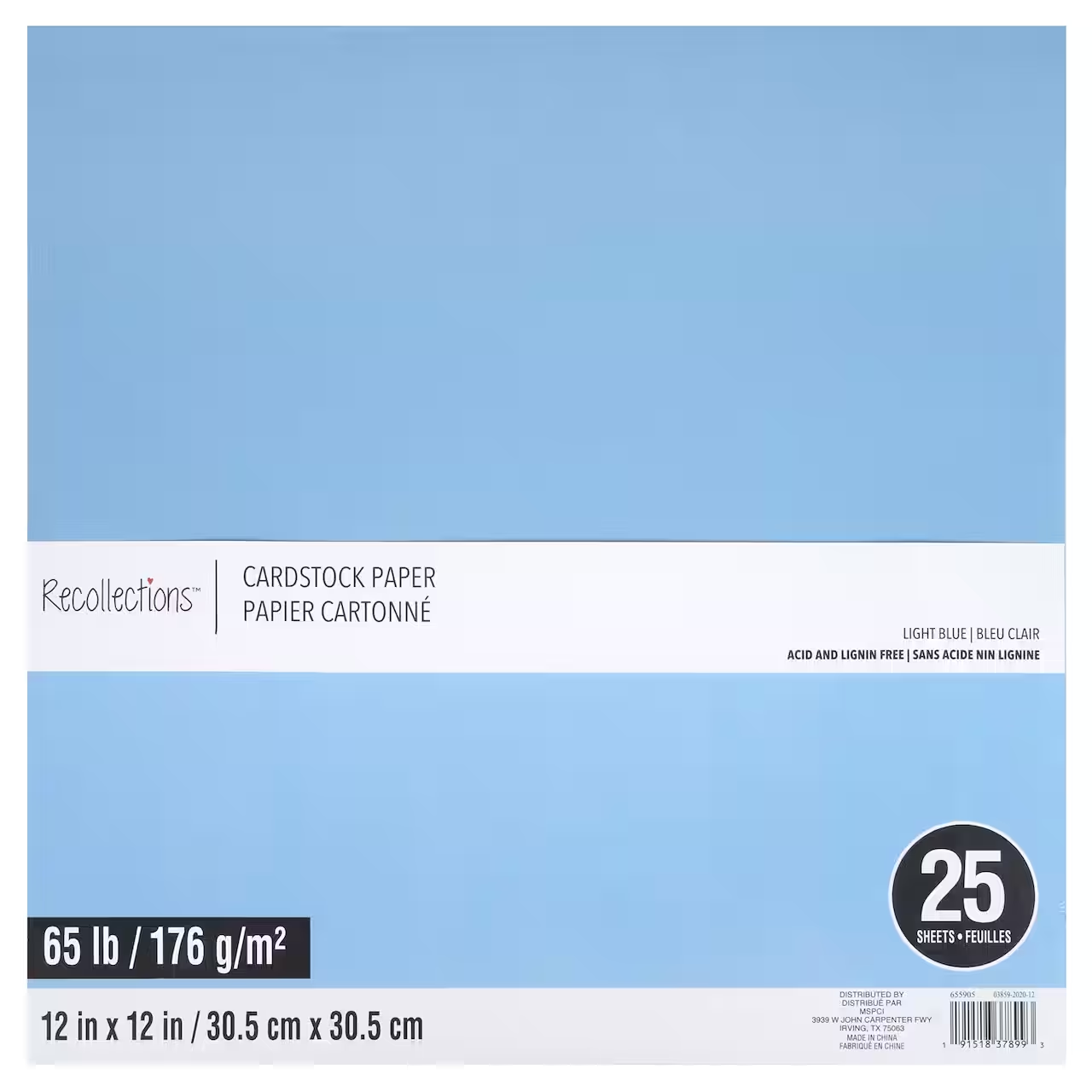 Recollections™ 12" x 12" Cardstock Paper - Light Blue