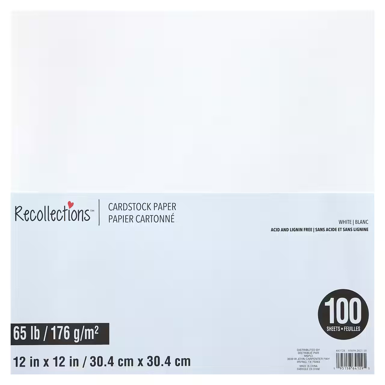 Recollections™ 12" x 12" Cardstock Paper - White